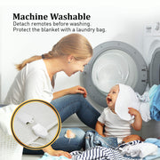 Laura Hill Electric Blanket Queen Size Fitted Underlay Winter Throw - White V240-LTC3-152-WH