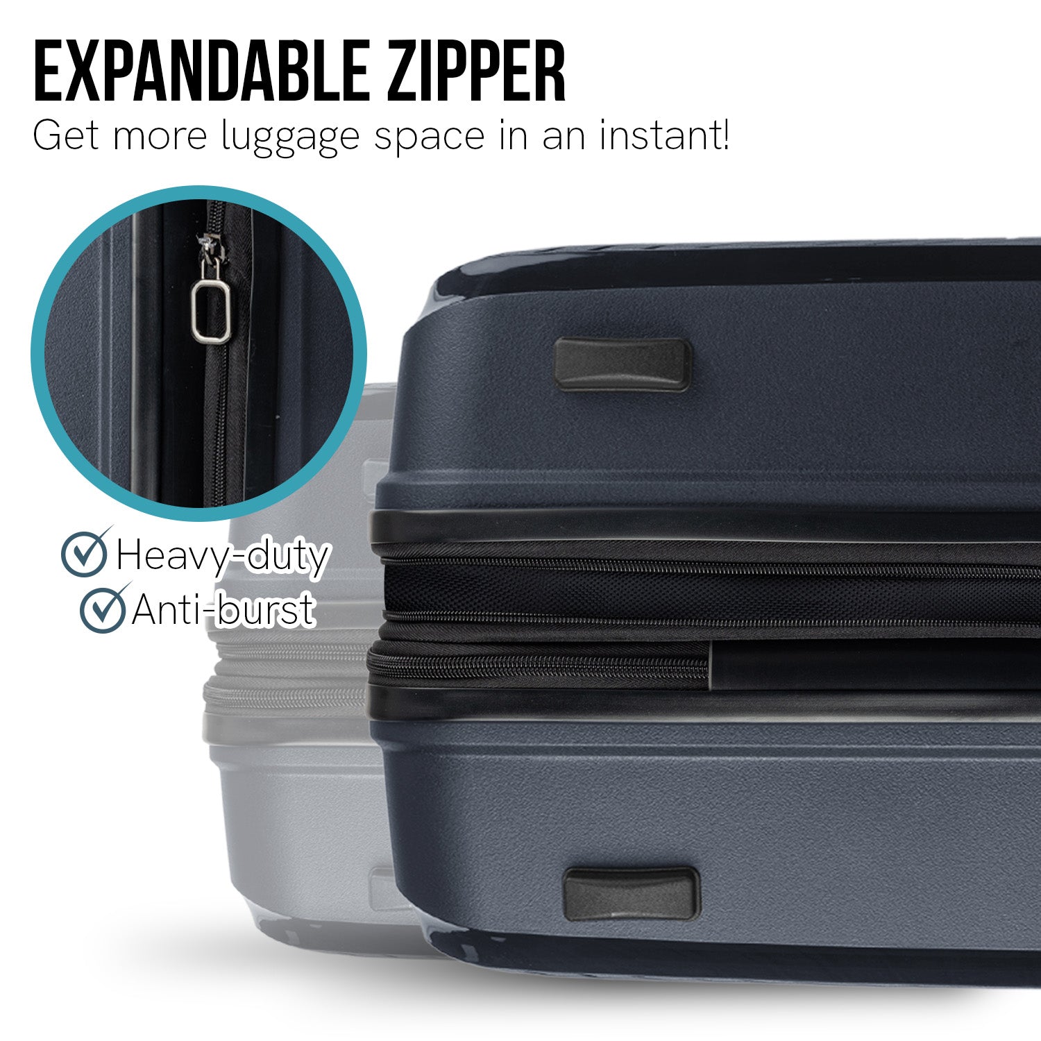 Olympus Astra 20in Lightweight Hard Shell Suitcase - Aegean Blue V240-LUG-901-20-BU