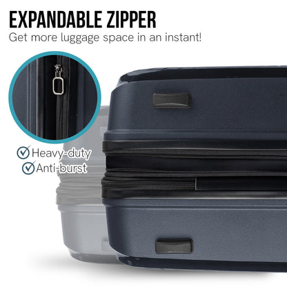 Olympus Astra 20in Lightweight Hard Shell Suitcase - Aegean Blue V240-LUG-901-20-BU