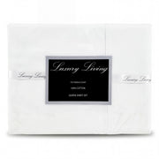 Laura Hill 750 Thread Count Pure Cotton Queen Bed Sheet Set 4 Piece Gift Pack - White V240-MAN-75TC-QN-WH