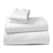 Laura Hill 750 Thread Count Pure Cotton Queen Bed Sheet Set 4 Piece Gift Pack - White V240-MAN-75TC-QN-WH