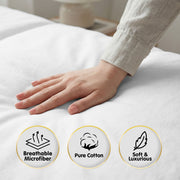 Laura Hill 750 Thread Count Pure Cotton Queen Bed Sheet Set 4 Piece Gift Pack - White V240-MAN-75TC-QN-WH