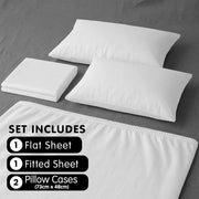 Laura Hill 750 Thread Count Pure Cotton Queen Bed Sheet Set 4 Piece Gift Pack - White V240-MAN-75TC-QN-WH