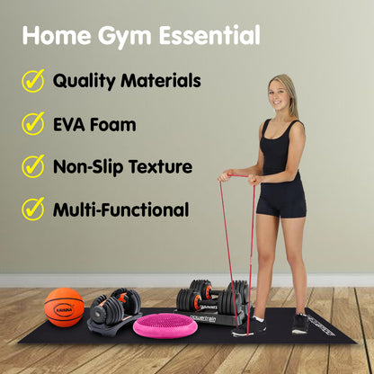 Powertrain 1.5m Exercise Equipment Mat V240-MAT-HSM-150