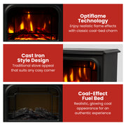 Dimplex 1.2kW MicroStove Optiflame Portable Electric Fire Stove V240-MCFSTV12-AU