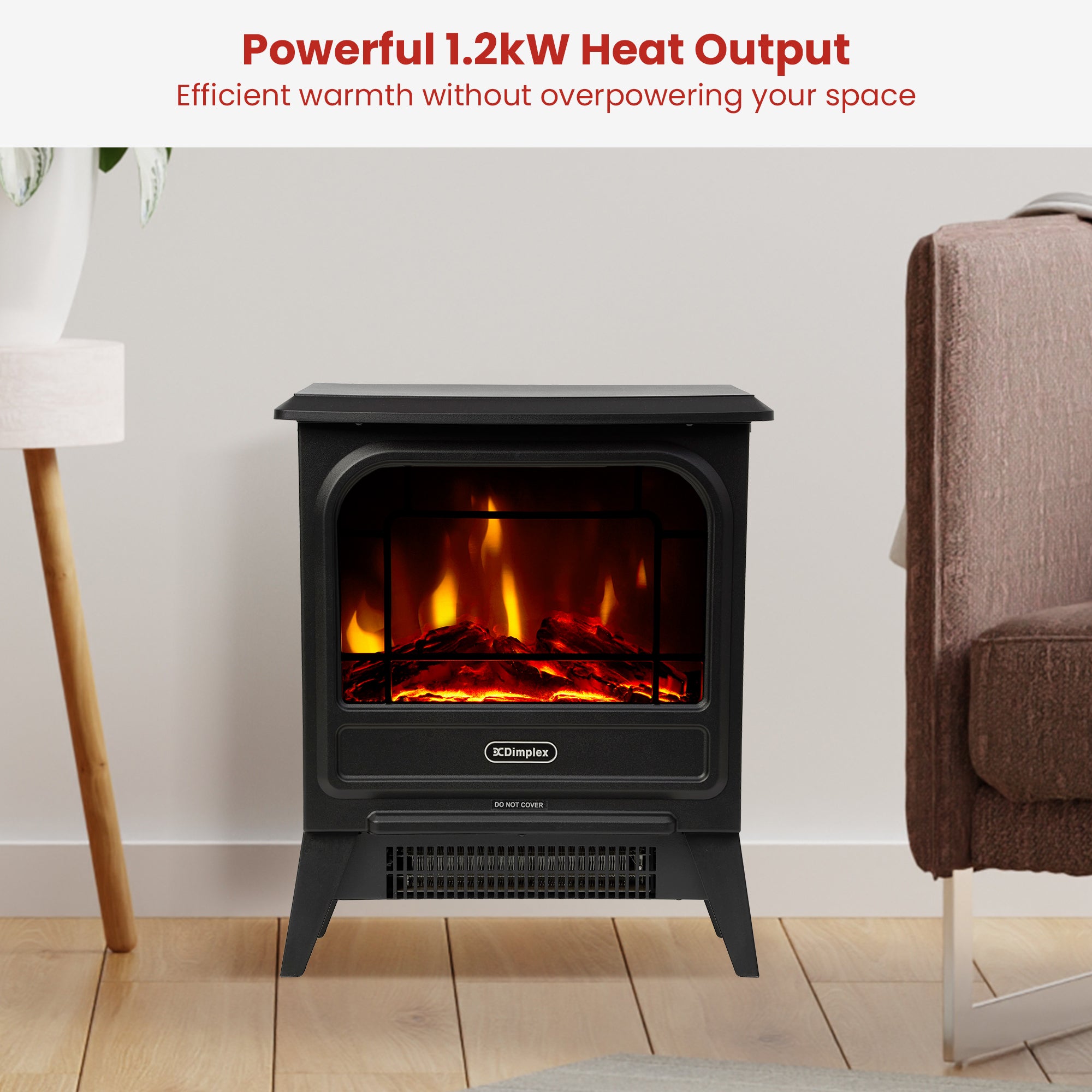 Dimplex 1.2kW MicroStove Optiflame Portable Electric Fire Stove V240-MCFSTV12-AU