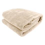Laura Hill Mink Blanket Double Sided 600GSM Queen Size Beige V240-MINK-BE