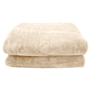 Laura Hill Mink Blanket Double Sided 600GSM Queen Size Beige V240-MINK-BE
