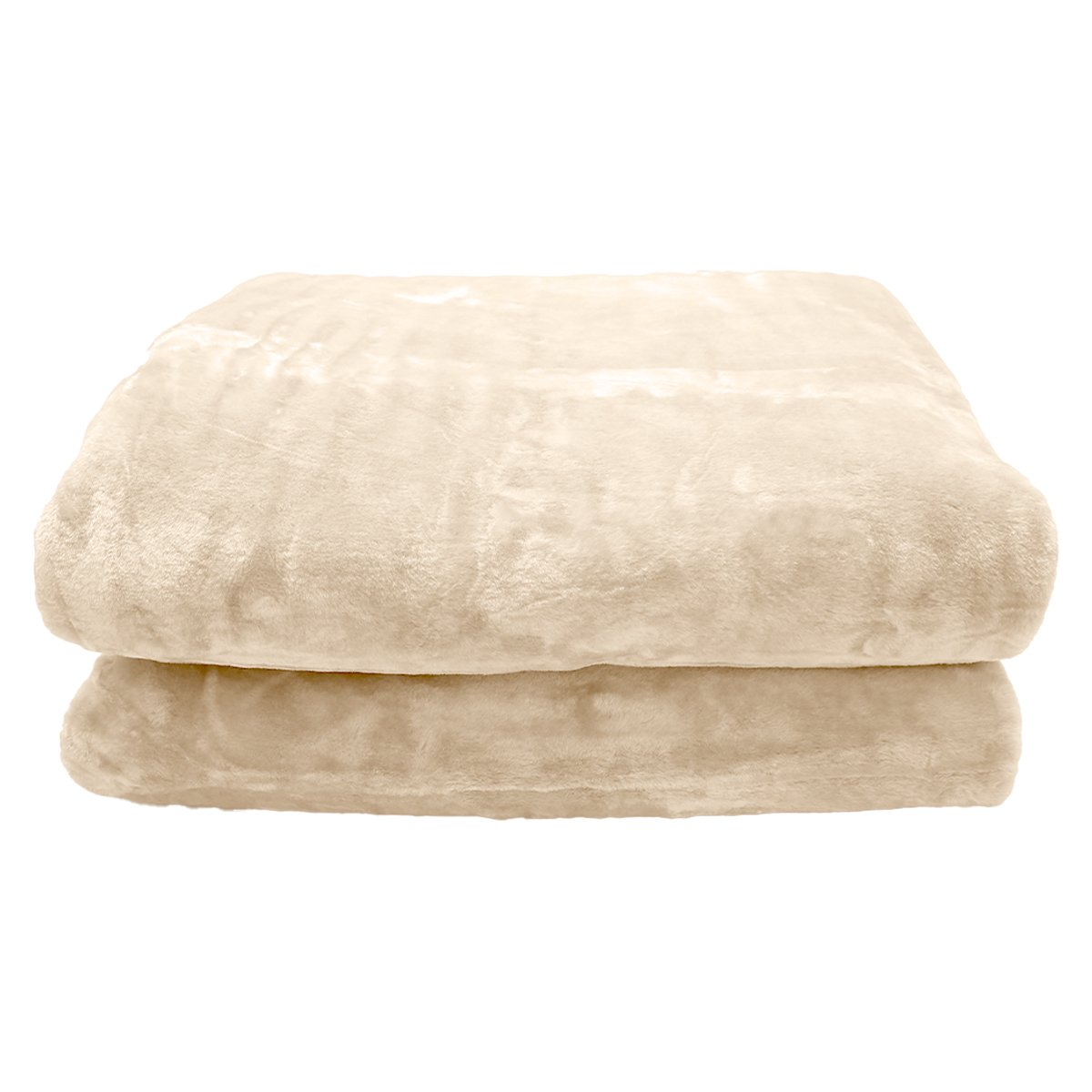 Laura Hill Mink Blanket Double Sided 600GSM Queen Size Beige V240-MINK-BE