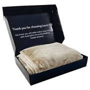 Laura Hill Mink Blanket Double Sided 600GSM Queen Size Beige V240-MINK-BE