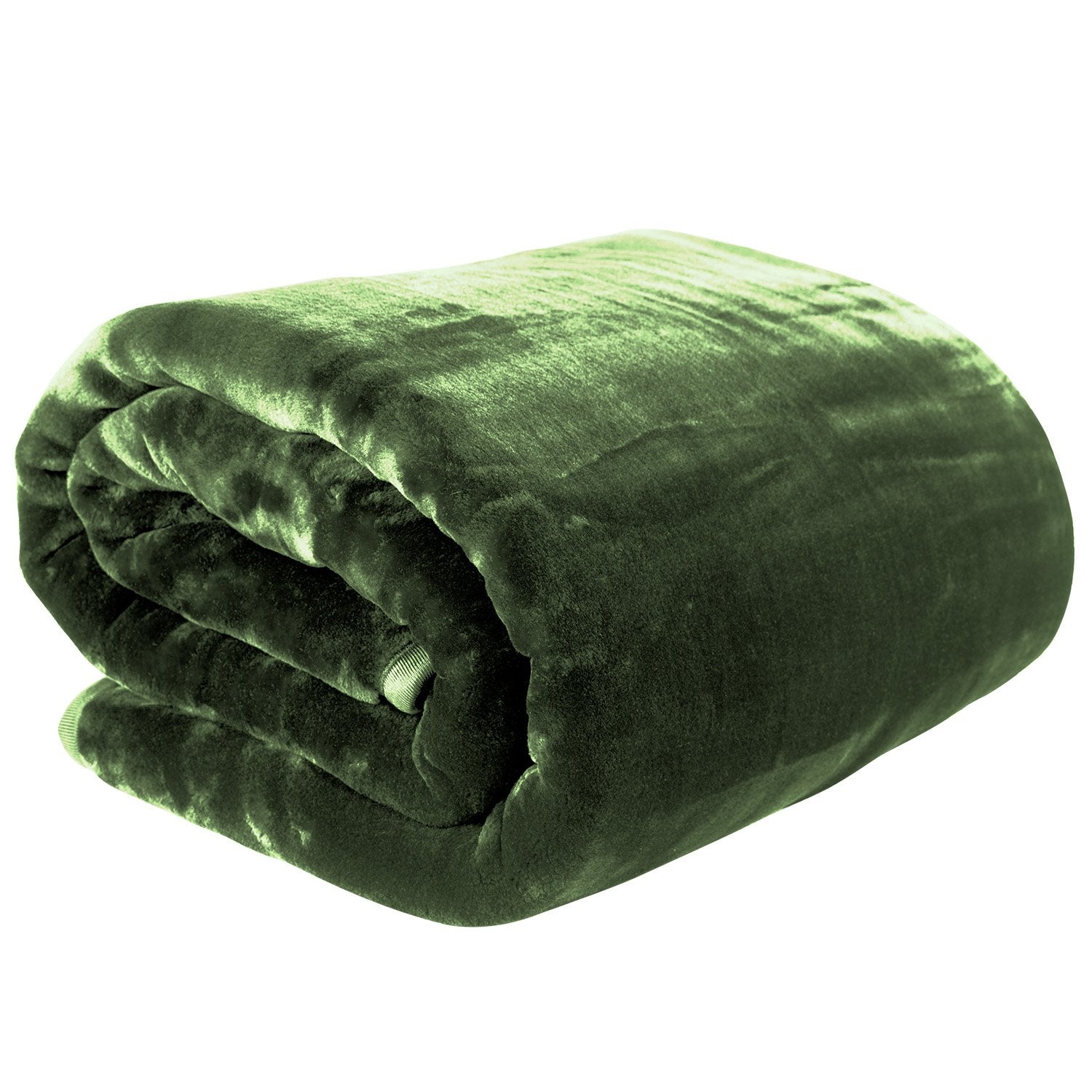 Laura Hill 600gsm Faux Mink Blanket Queen Size Double-sided Throw Rug Large Super Luxurious Soft - Green V240-MINK-GN
