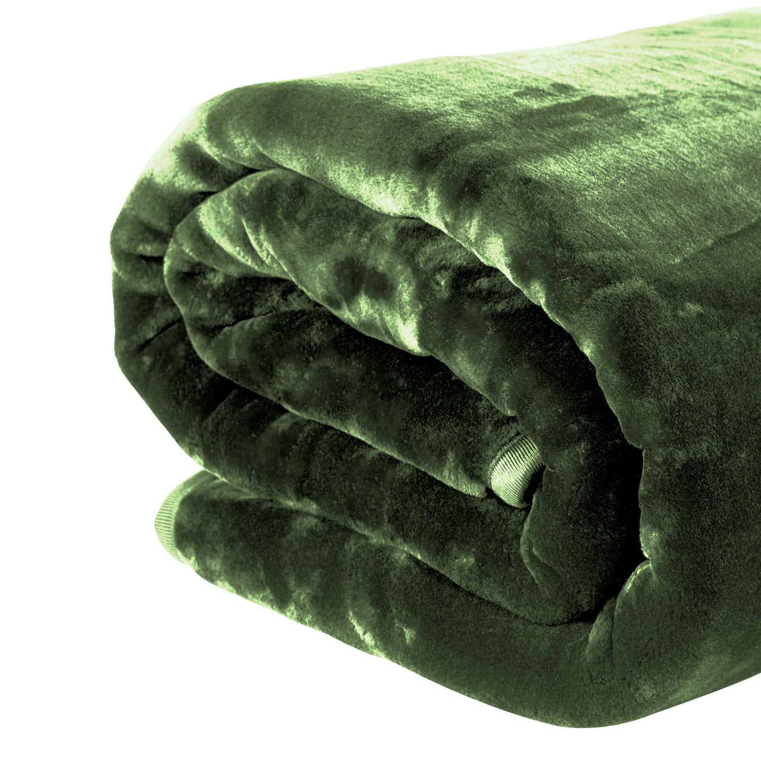 Laura Hill 600gsm Faux Mink Blanket Queen Size Double-sided Throw Rug Large Super Luxurious Soft - Green V240-MINK-GN