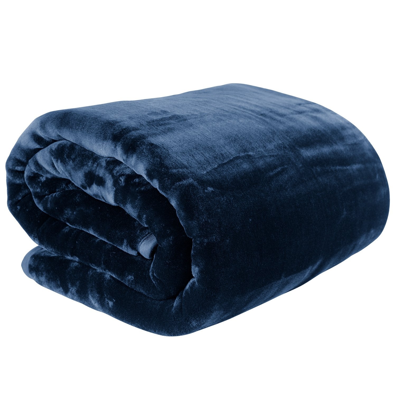 Laura Hill 600gsm Faux Mink Blanket Queen Size Double-sided Throw Rug Large Super Luxurious Soft - Blue V240-MINK-NY
