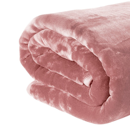 Laura Hill Mink Blanket Queen Size Double-sided Soft Plush Bed Faux Throw Rug 220 X 240cm (pink) V240-MINK-PK