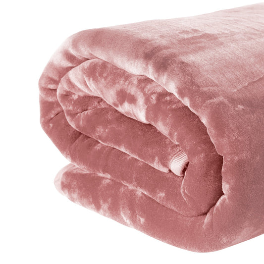 Laura Hill Mink Blanket Queen Size Double-sided Soft Plush Bed Faux Throw Rug 220 X 240cm (pink) V240-MINK-PK