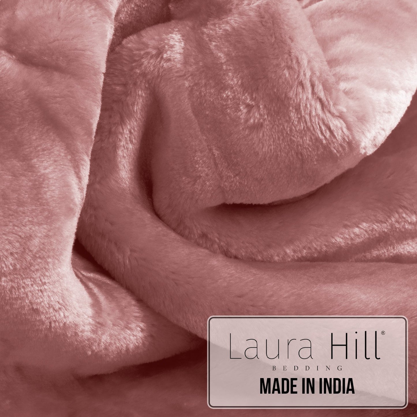 Laura Hill Mink Blanket Queen Size Double-sided Soft Plush Bed Faux Throw Rug 220 X 240cm (pink) V240-MINK-PK