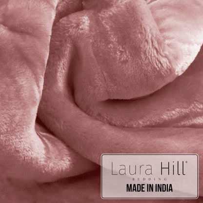 Laura Hill Mink Blanket Queen Size Double-sided Soft Plush Bed Faux Throw Rug 220 X 240cm (pink) V240-MINK-PK