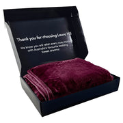 Laura Hill Mink Blanket Throw Purple Double Sided Queen Size Soft Plush Bed Faux Rug V240-MINK-PU