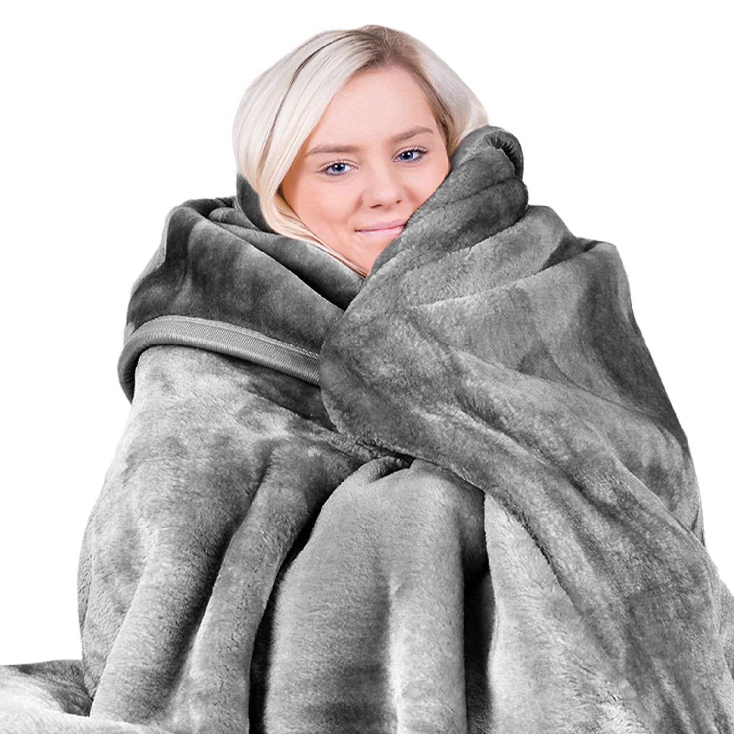 Laura Hill Mink Blanket Double Sided Queen Size Soft Plush Bed Faux Throw Rug 220 X 240cm V240-MINK-SL