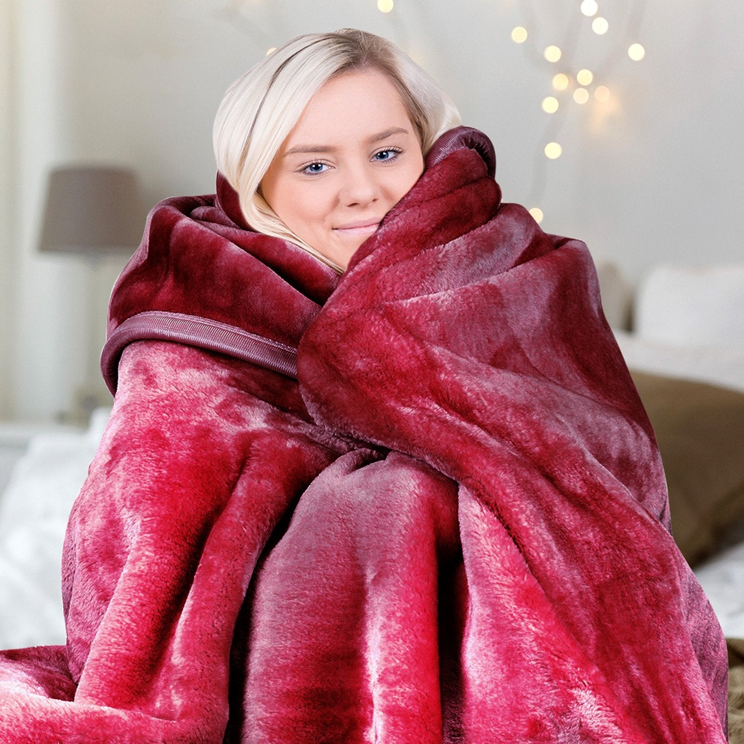 Laura Hill Mink Blanket Double Sided Queen Size Soft Plush Bed Faux Throw Rug 220 X 240cm V240-MINK-WRD