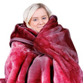 Laura Hill Double-sided Large 220 X 240cm Faux Mink Throw Rug Blanket 800-gsm Heavy - Red V240-MNKHV-RD