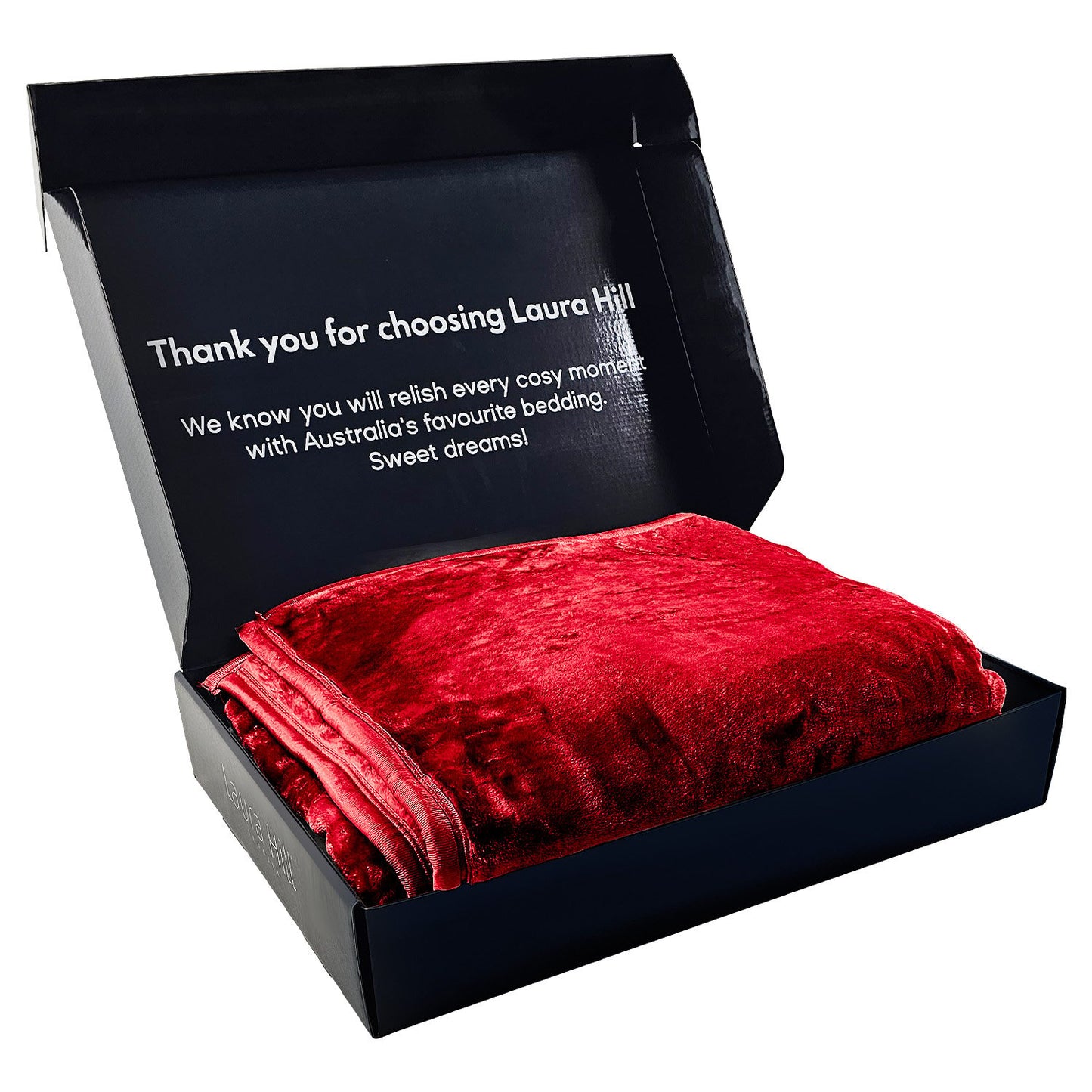 Laura Hill Double-sided Large 220 X 240cm Faux Mink Throw Rug Blanket 800-gsm Heavy - Red V240-MNKHV-RD