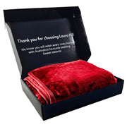 Laura Hill Double-sided Large 220 X 240cm Faux Mink Throw Rug Blanket 800-gsm Heavy - Red V240-MNKHV-RD