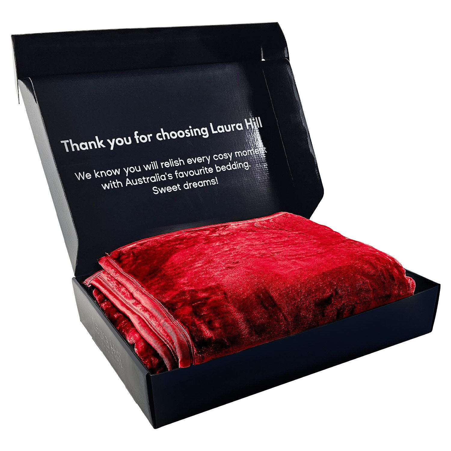 Laura Hill Double-sided Large 220 X 240cm Faux Mink Throw Rug Blanket 800-gsm Heavy - Red V240-MNKHV-RD