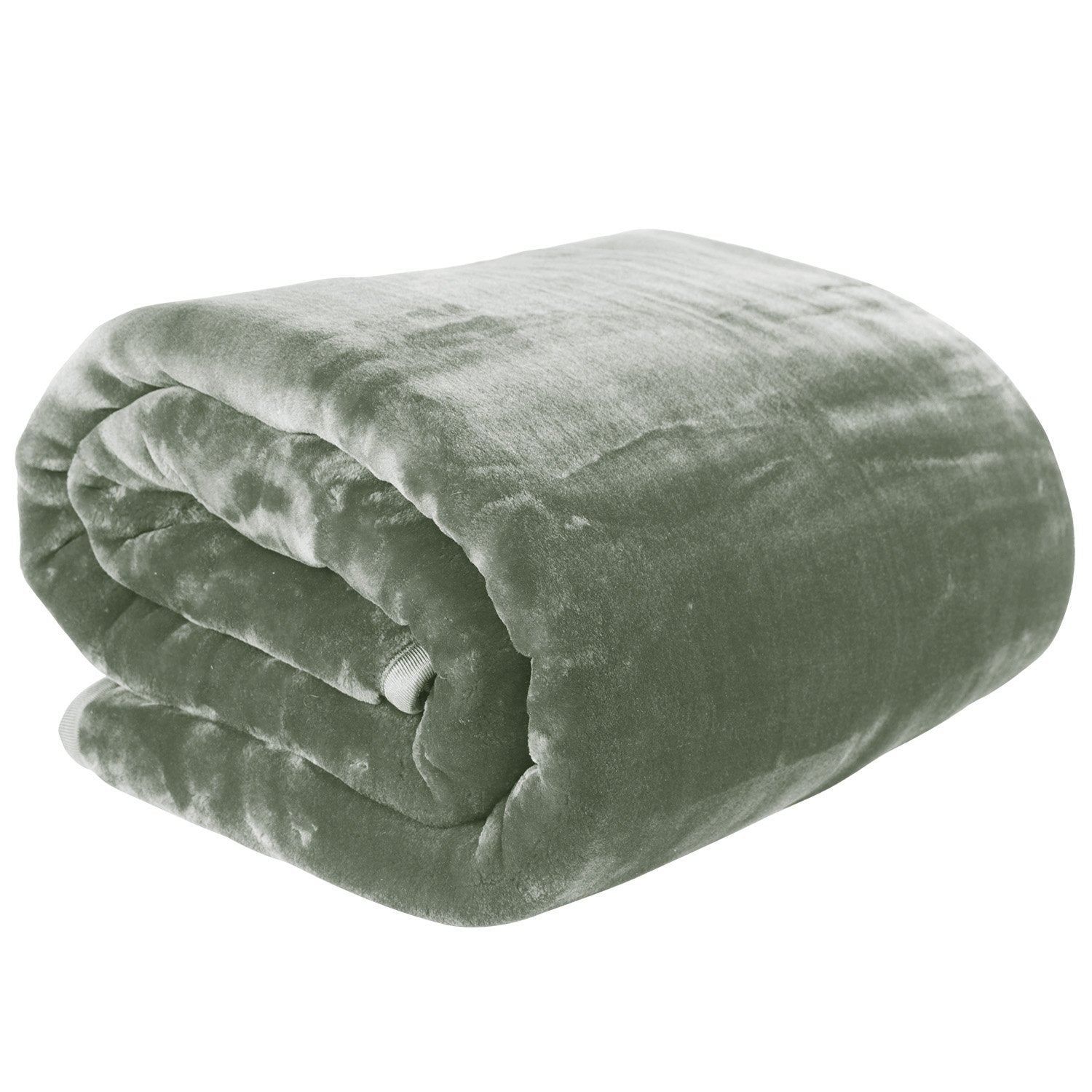 Laura Hill 800-GSM Mink Blanket Queen Size Double-Sided Soft Plush Bed Faux Throw Rug 220 X 240cm Heavy Sage V240-MNKHV-SG
