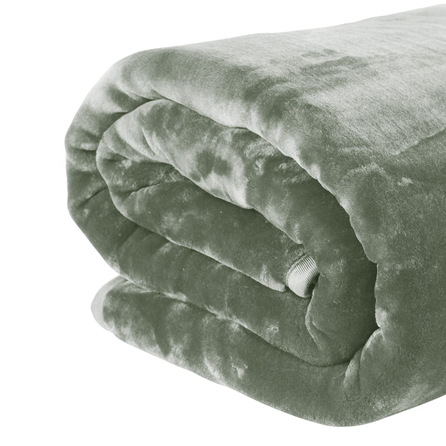 Laura Hill 800-GSM Mink Blanket Queen Size Double-Sided Soft Plush Bed Faux Throw Rug 220 X 240cm Heavy Sage V240-MNKHV-SG
