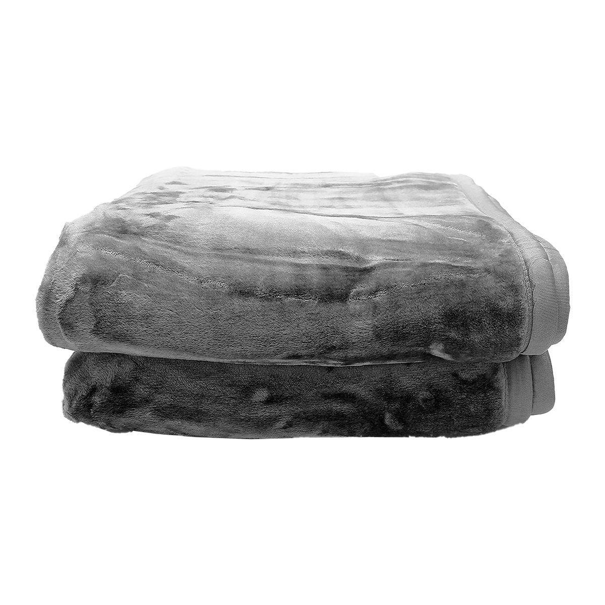 Laura Hill Double-sided Large 220 X 240cm Faux Mink Throw Rug Blanket 800-gsm Heavy - Silver V240-MNKHV-SL