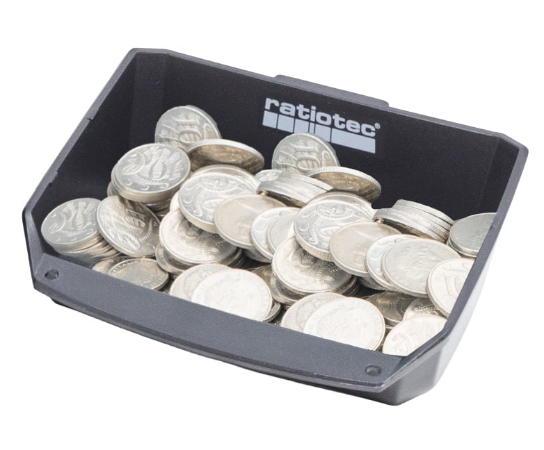 Ratiotec Digital Coin Note Money Counter Currency Scales Australian Notes Portable - Made In Germany V240-MONE-RS1000