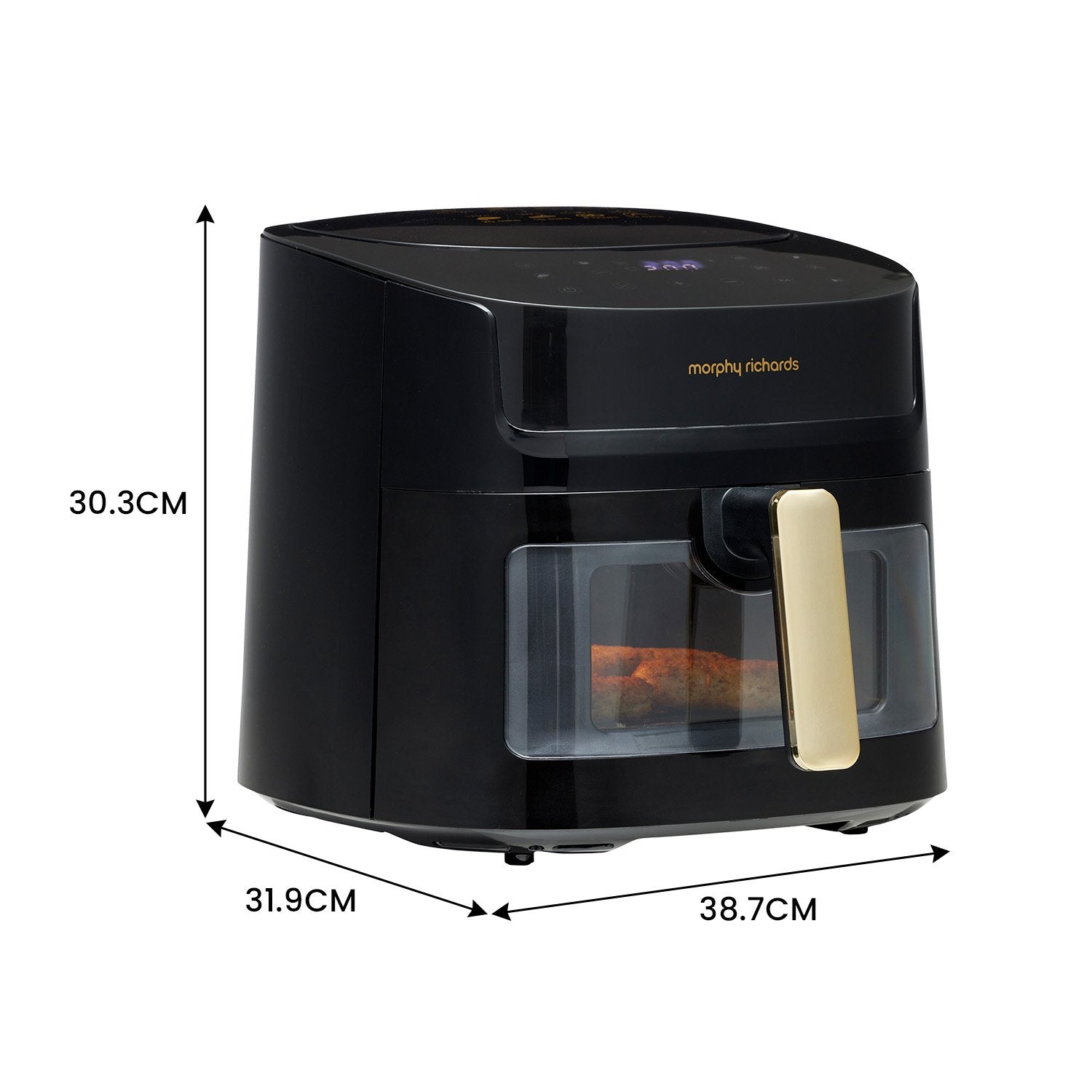 Morphy Richards 6.5L Digital Air Fryer MRAF72BK w/LED Touch Control Panel 8 Preset Cooking Programs Non Stick V240-MRAF72BK