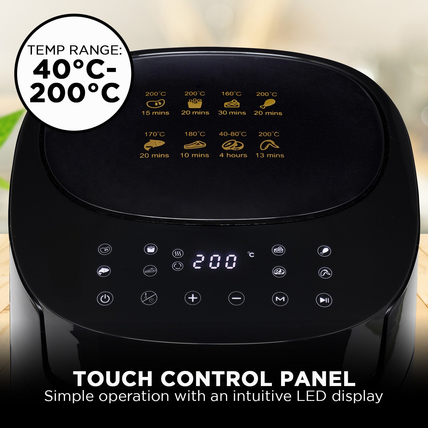 Morphy Richards 6.5L Digital Air Fryer MRAF72BK w/LED Touch Control Panel 8 Preset Cooking Programs Non Stick V240-MRAF72BK