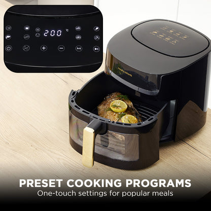 Morphy Richards 6.5L Digital Air Fryer MRAF72BK w/LED Touch Control Panel 8 Preset Cooking Programs Non Stick V240-MRAF72BK