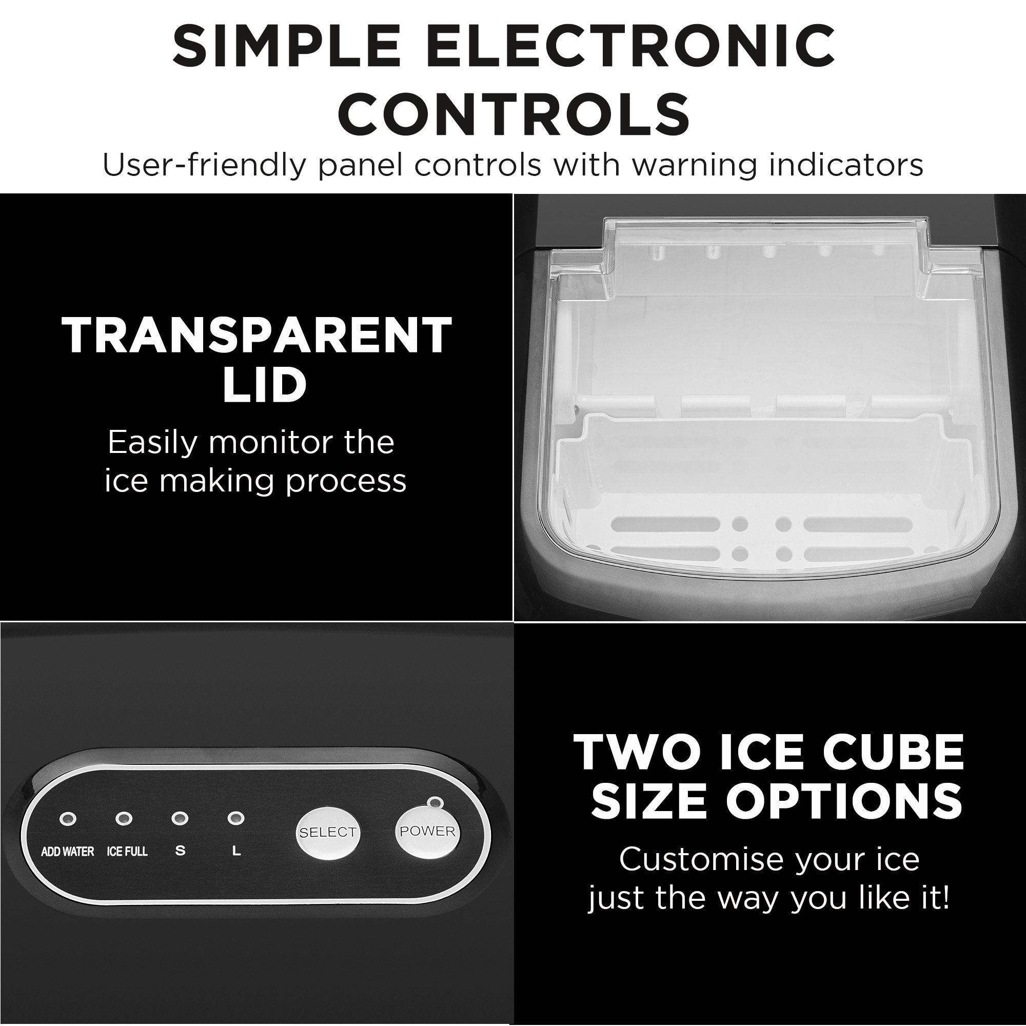Morphy Richards 15kg Ice Maker in Stainless Steel V240-MRIM15SS