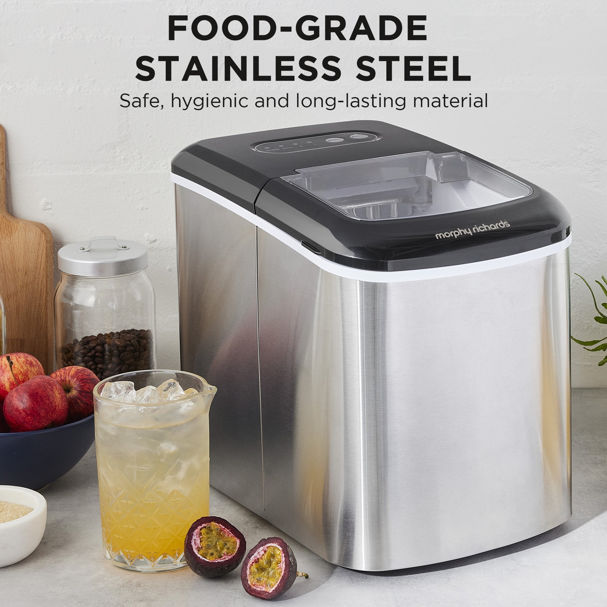 Morphy Richards 15kg Ice Maker in Stainless Steel V240-MRIM15SS