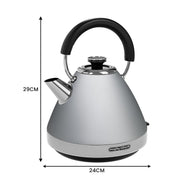 Morphy Richards 1.5L Venture Collection Pyramid Kettle in Steel Grey V240-MRVK15SG