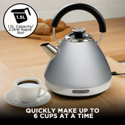Morphy Richards 1.5L Venture Collection Pyramid Kettle in Steel Grey V240-MRVK15SG