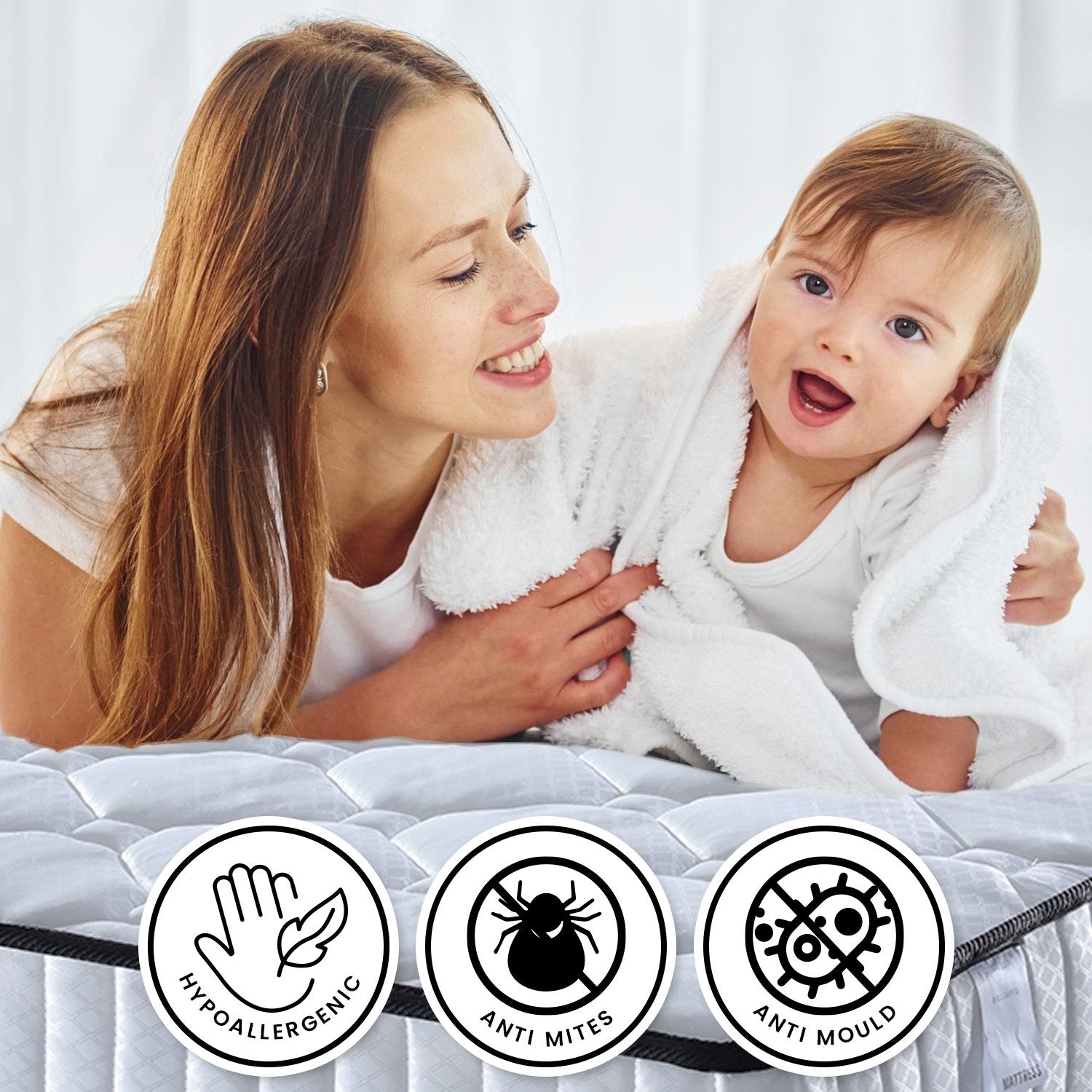 Laura Hill King Single Size Mattress Pocket Spring High Density Foam For Bed V240-MTS-KSG-T21