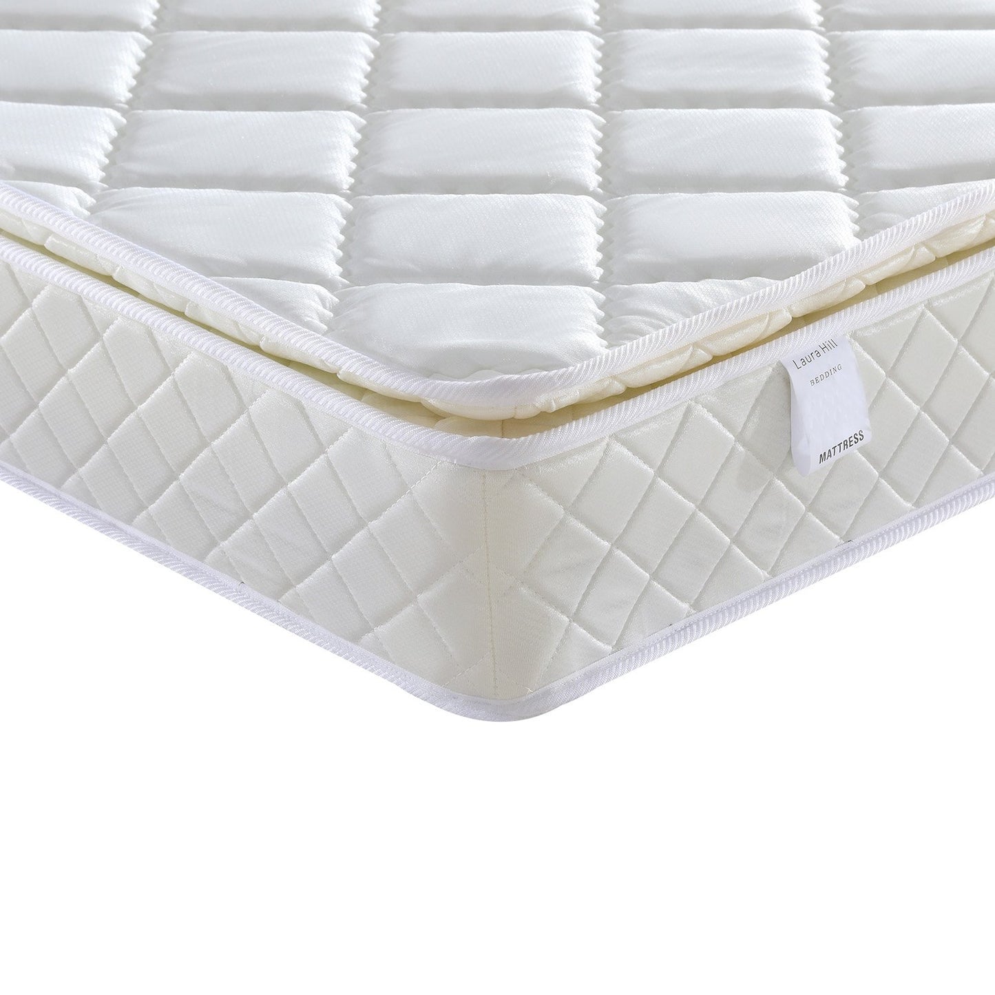 Laura Hill Mattress Queen Size Pillow Top Pocket Spring High Density Foam 22cm V240-MTS-QUN-T22