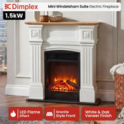 Dimplex 1.5kW Mini Windelsham Suite Electric Fireplace with LED Flame Effect V240-MWDS15-AU