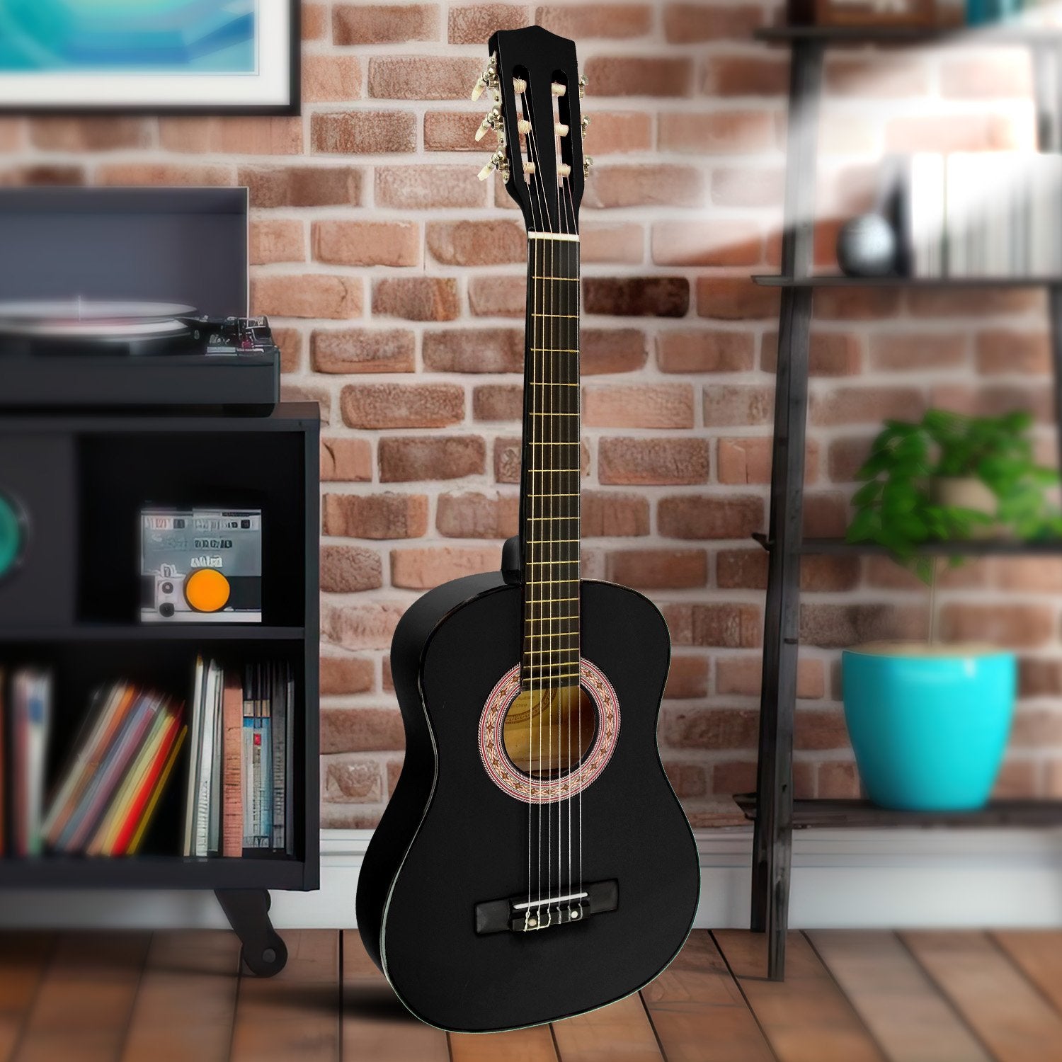 Karrera 34in Acoustic Children Wooden Guitar - Black V240-NC-34-BK