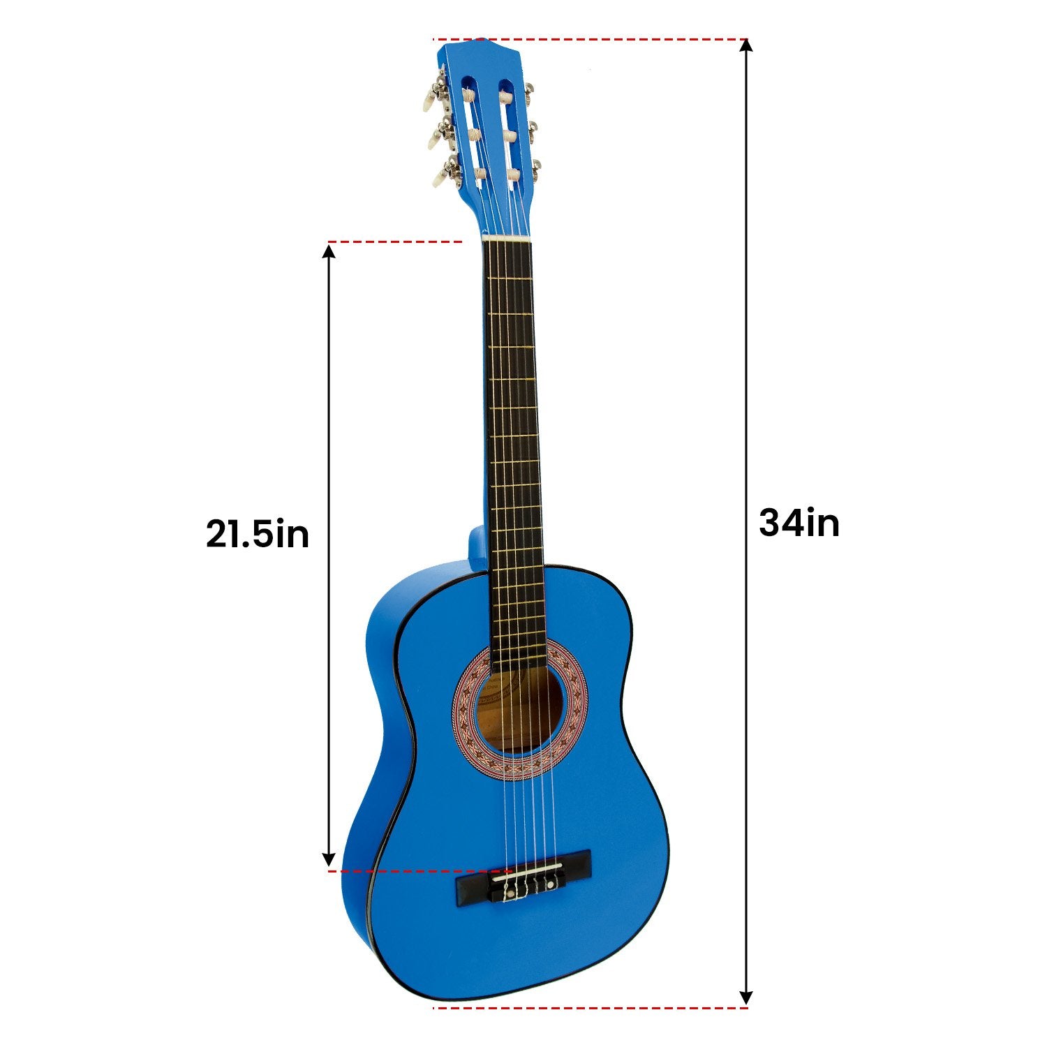 Karrera 34in Acoustic Children no cut Guitar - Blue V240-NC-34-BLS