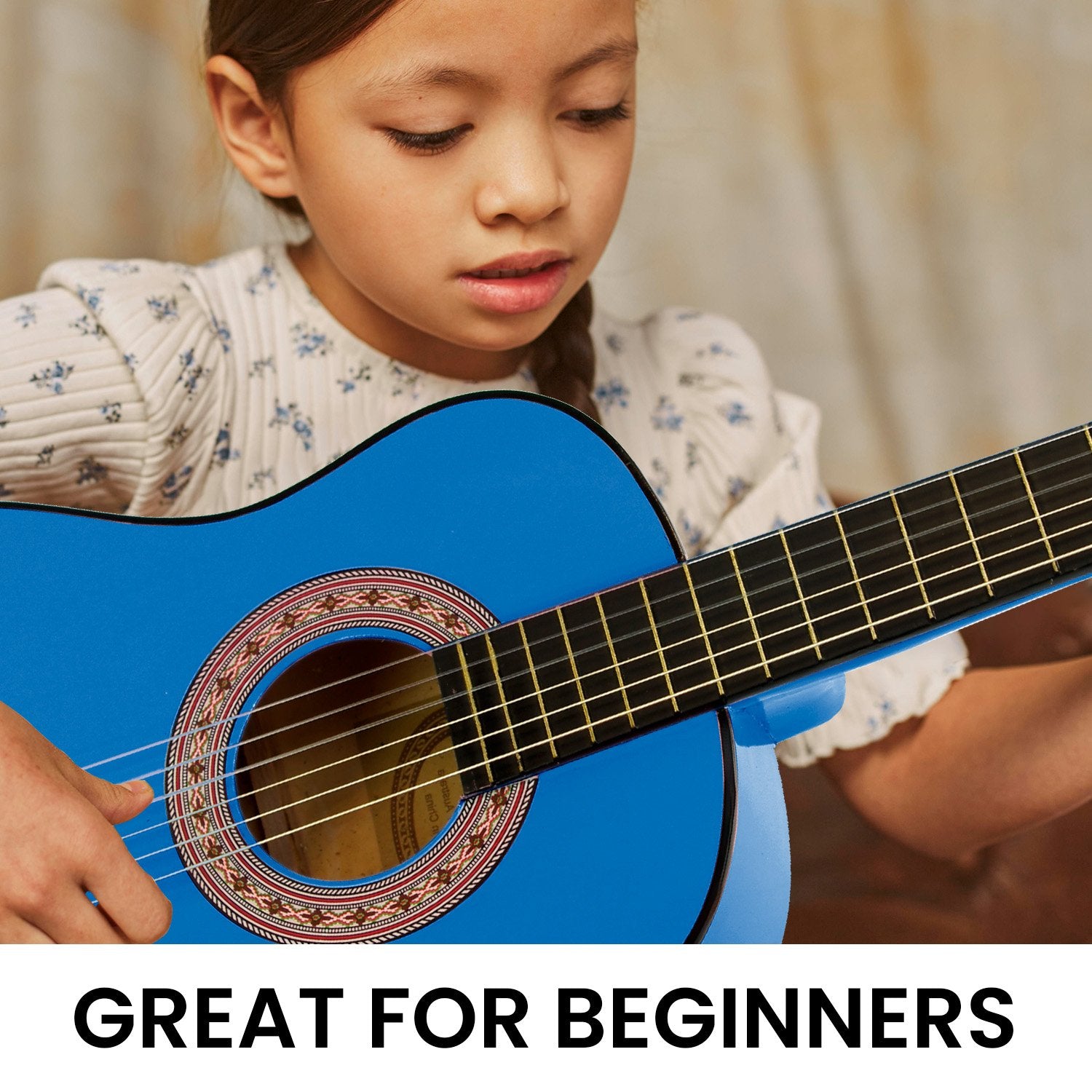 Karrera 34in Acoustic Children no cut Guitar - Blue V240-NC-34-BLS