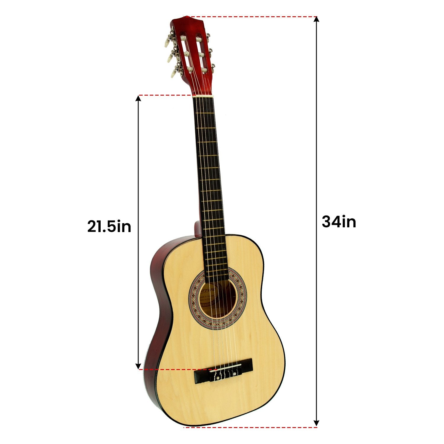 Karrera Childrens Guitar Wooden 34in Acoustic - Natural V240-NC-34-NAT
