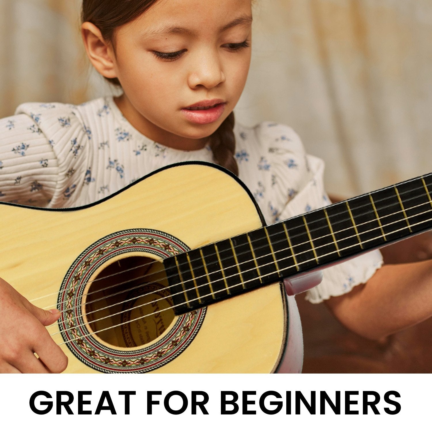 Karrera Childrens Guitar Wooden 34in Acoustic - Natural V240-NC-34-NAT