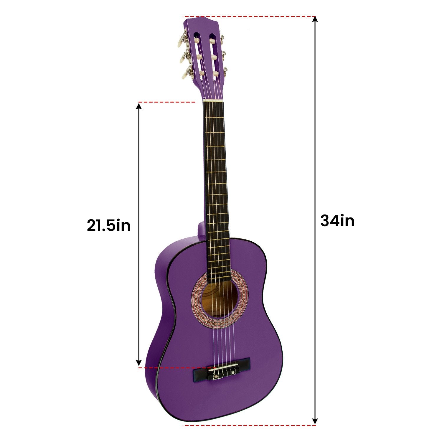 Karrera 34in Acoustic Children no cut Guitar - Purple V240-NC-34-PU