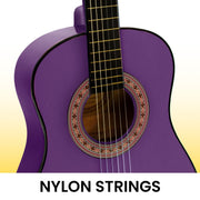 Karrera 34in Acoustic Children no cut Guitar - Purple V240-NC-34-PU