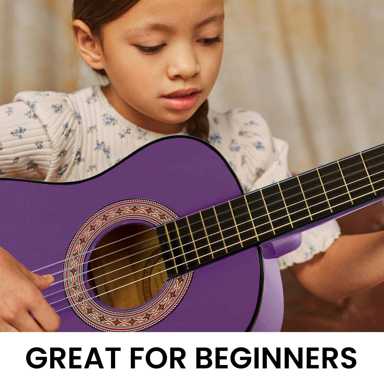 Karrera 34in Acoustic Children no cut Guitar - Purple V240-NC-34-PU